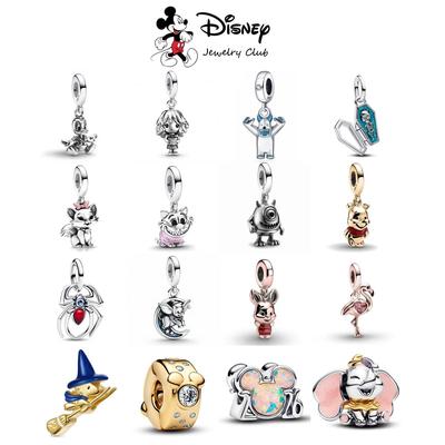 Charms Miniso Disney Coffin Cheshire Cat Dumbo Winnie Plata De Ley 925 Silver Jewelry Beads Bracelet For Women Trinkets