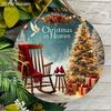 Christmas decoration sign,indoor hanging decorations,2D flat Wooden products with Christmas Tree patterns,Christmas gifts for friends and family