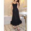 Women's Solid Color Slim Slip Dress Elegant Evening Party Dress  European American Style for New style Leisure