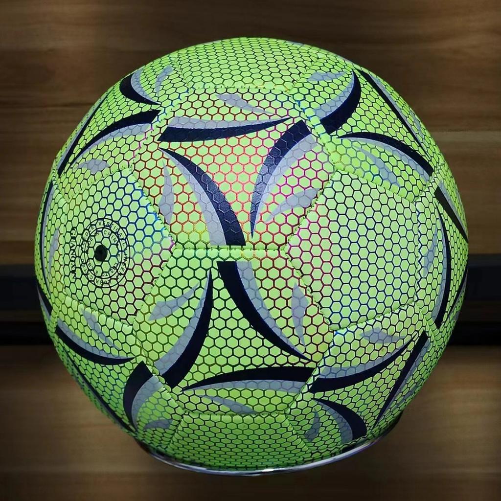 New Machine-Sewn No. 5 Football Explosion-Proof And Wear-Resistant Pu Adult Student Youth Game Training Fluorescent Luminous Football