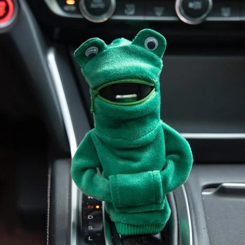 Fashion Hoodie Gear Shift Cover for Car Manual Transmission - Shark and Frog Design