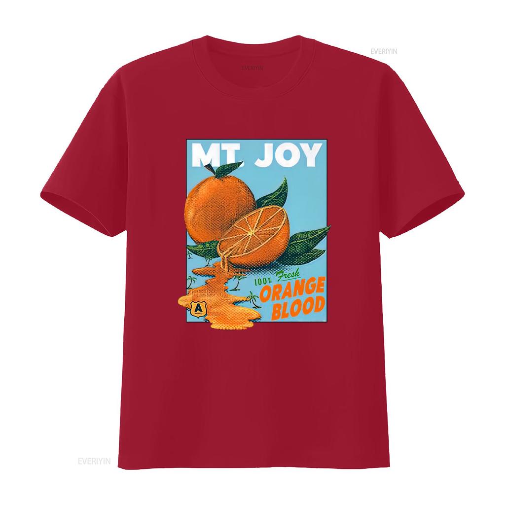 Mt Joy Band Orange Blood White T Shirt Short Sleeve All Sizes 1f1989 Vintage Washed Soft Unisex Breathable Versatile