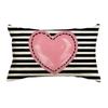 Valentine's Day Pillow Cover, Valentine's Day Heart Striped Wedding Cushion Cover, Sofa Decoration