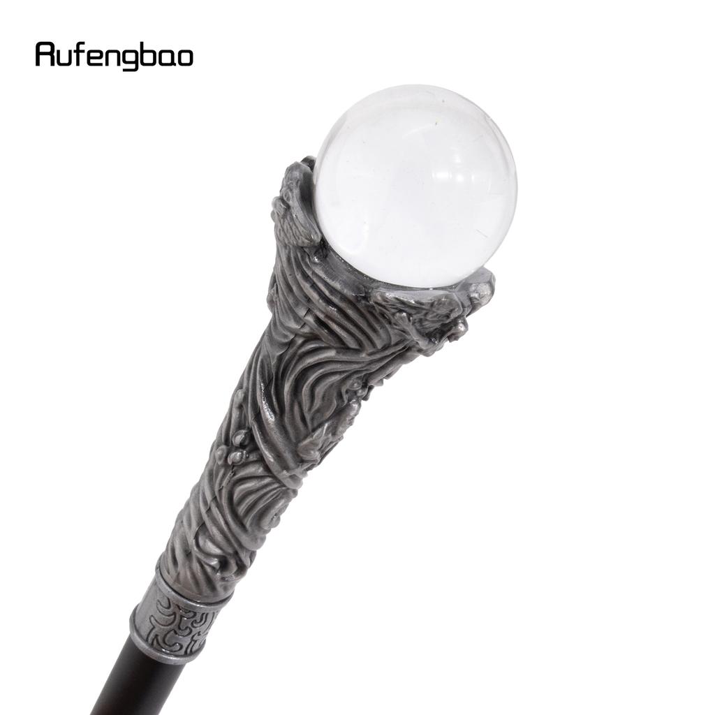 Dragon Claw Hold Glass Transparent Ball Cane Fashion Decorative Walking Stick Gentleman Elegant Cosplay Cane Crosier 94cm
