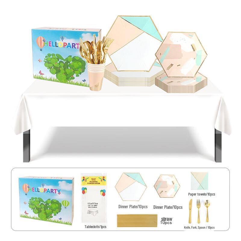 OIMG Disposable Party Plate Set