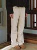 CLUNY 8-Wale Straight Corduroy Pants - Cream