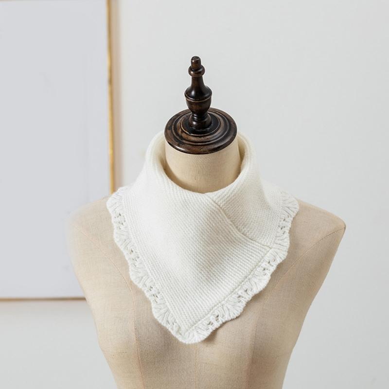 Schal Halstuch Für Damen Winter Falscher Kragen Schals für Damen Nackenwärmer Damen Herren Rollkragen Schal Gestrickt