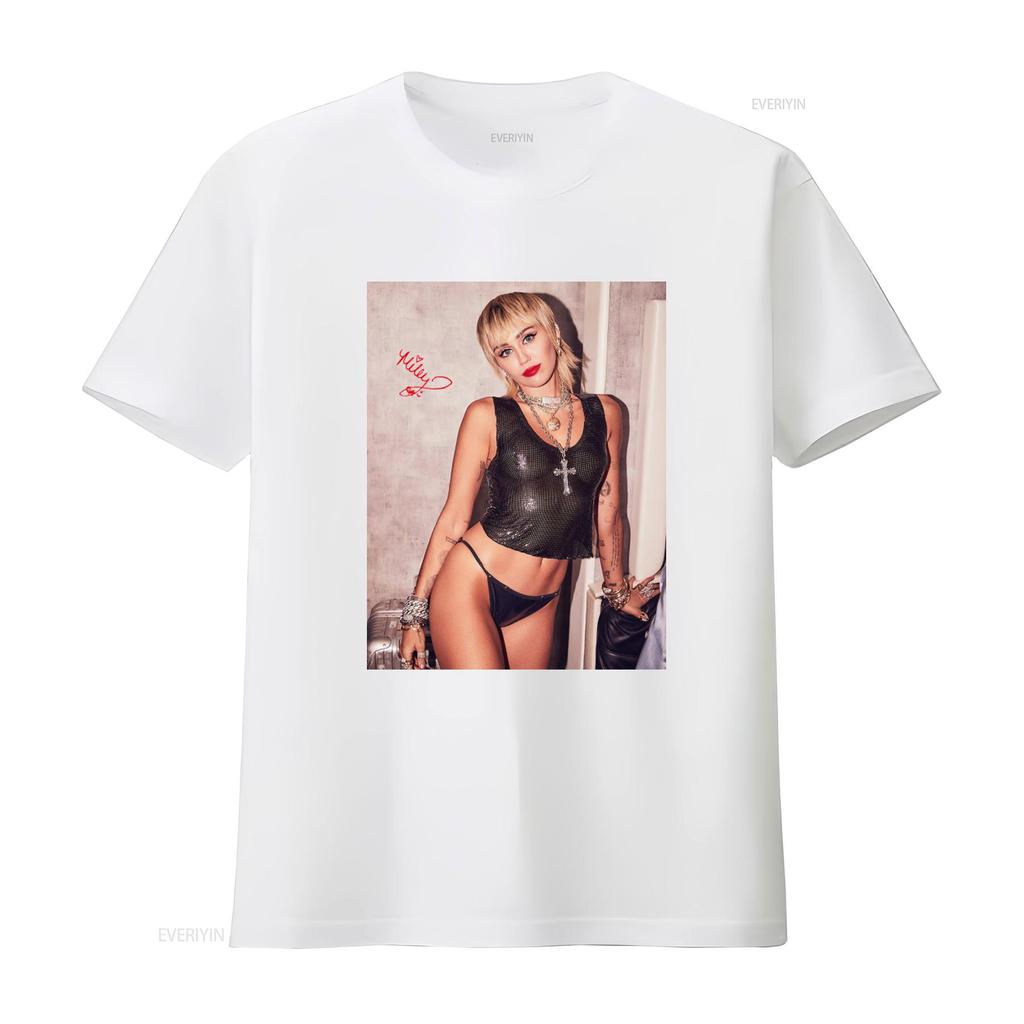 Hot Miley Cyrus Hannah Montana Black T Shirt New Rare All Size THAEB1418 vintage Washed Slightly streetwear graphic Unisex