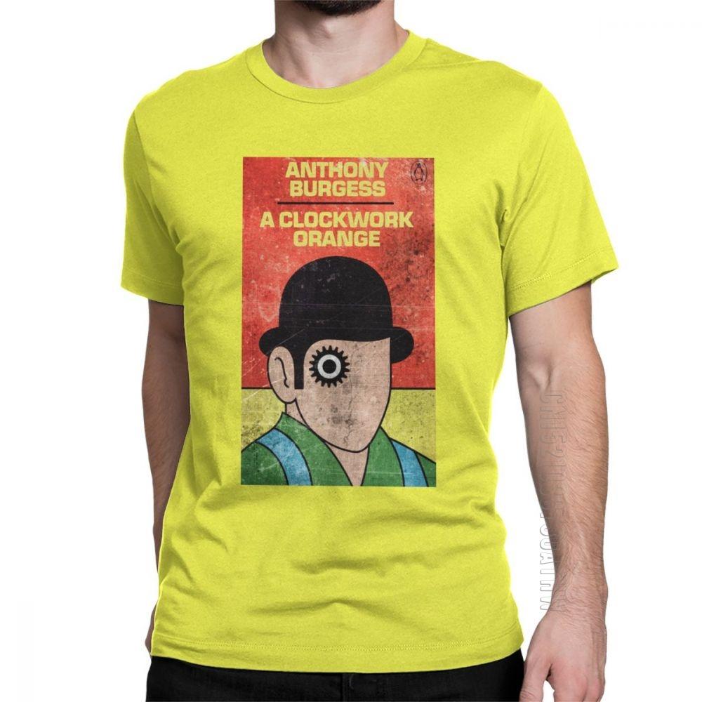 Modne Koszulki A Clockwork Orange Męskie Bawełniane Koszulki Kubrick Alex Burgess Droogs Anthony Mleko Filmowe Koszulki z Krótkim Rękawem dla Dorosłych