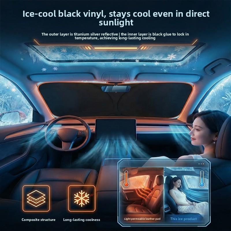 Xiaomi UV Protection Curtain Styling Accessories Folding Car Window Sunshade Cover Sun Shade Windscreen Windshield Visor Protector