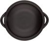 Saji Pottery Banko Ware Direct Flame Ceramic Plate with Handle, Small, Black Droplet Design, 33-101