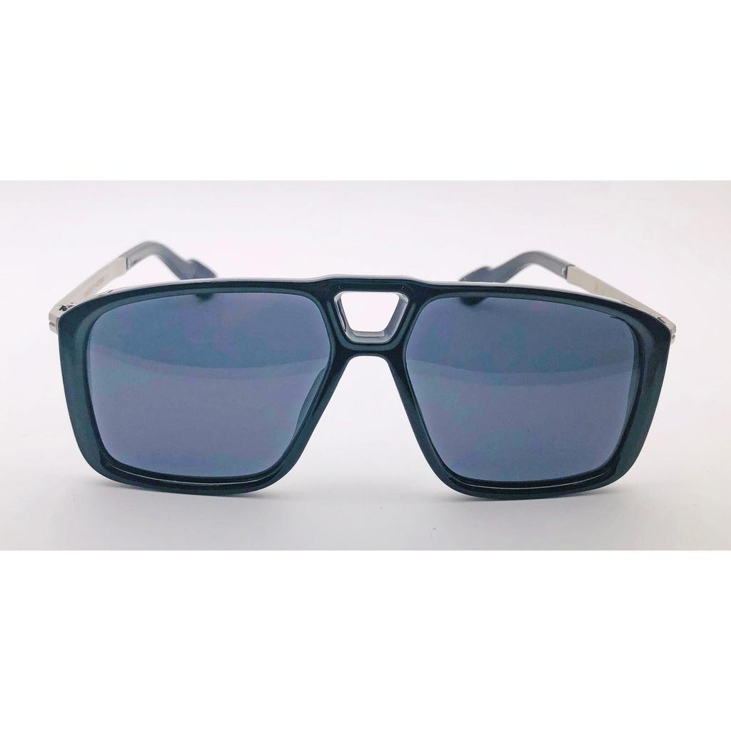 RSINC Unisex Designer Sonnenbrille UV-Schutz Vintage Quadratisch Schwarz Silber KH-2308 B0DKTJ79HN
