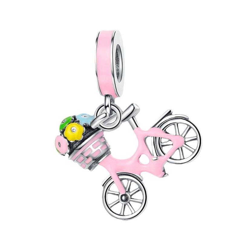 New Copper Charm Fit Original Bracelet Accessories Women Jewelry Vehicle Series Bicycle Motorcycle Helmet