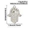 6pcs Evil Blue Eye Charm Dark Blue Heart Moon Eyes Pendant Rhinestone Stainless Steel Charm For Jewelry Making Necklace Keychain