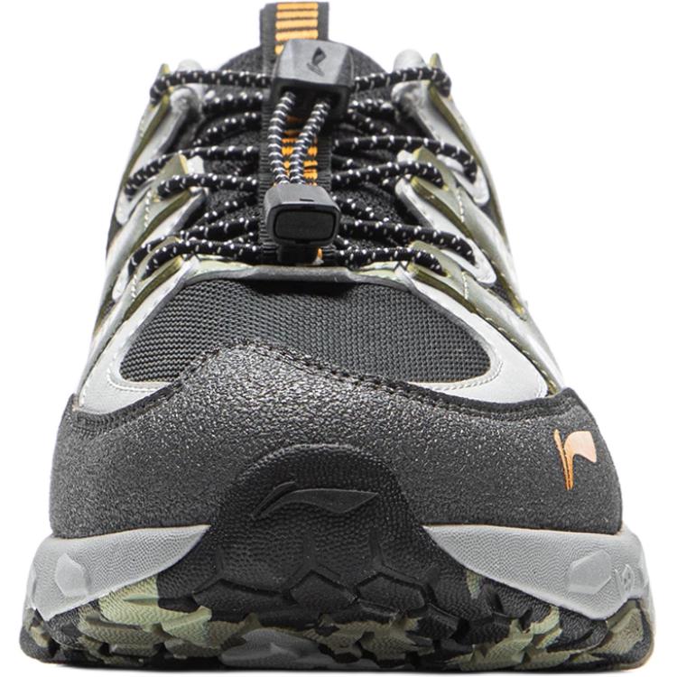 Li Ning Kids Running Shoes Comfortable Versatile Shock Absorbing Durable Waterproof Low Top Kids sneaker Green YKFV152-1