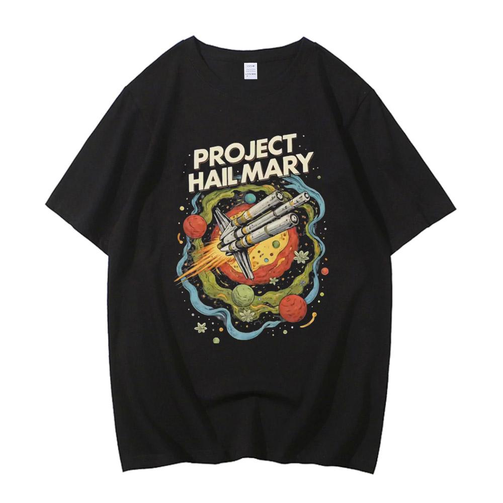 Unisexs Tshirt Cotton Project Hail Mary T Shirt Unisex and Women Summer Streetwear TShirts Cartoon Harajuku Tee Shirt Short Sleeve