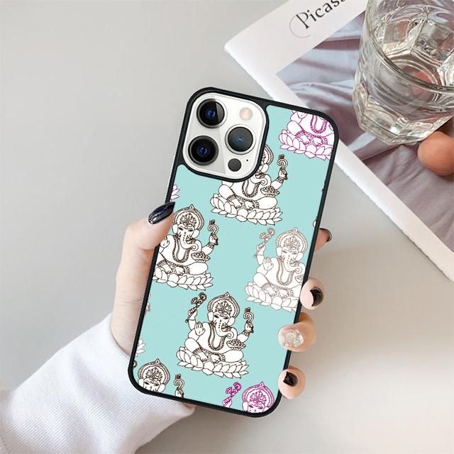 God of Wisdom Ganesh Elephant Phone Case Cover For iPhone 17 Air 15 16 14 13 12 Pro Max 11 Pro Max Plus