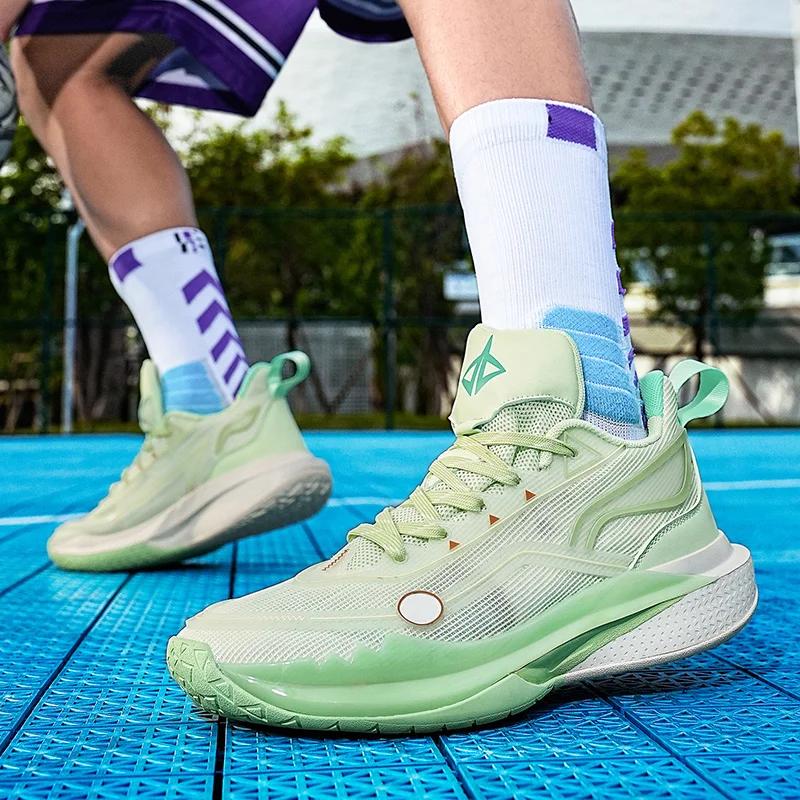 Fashion Men's Basketball Shoes Student Non-Slip Male Sports Athletic Original Outdoor Breathable Sneakers Field Training Basket Shoes