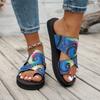 Women's Bohemian Greek Key Paisley Slip On Slippers