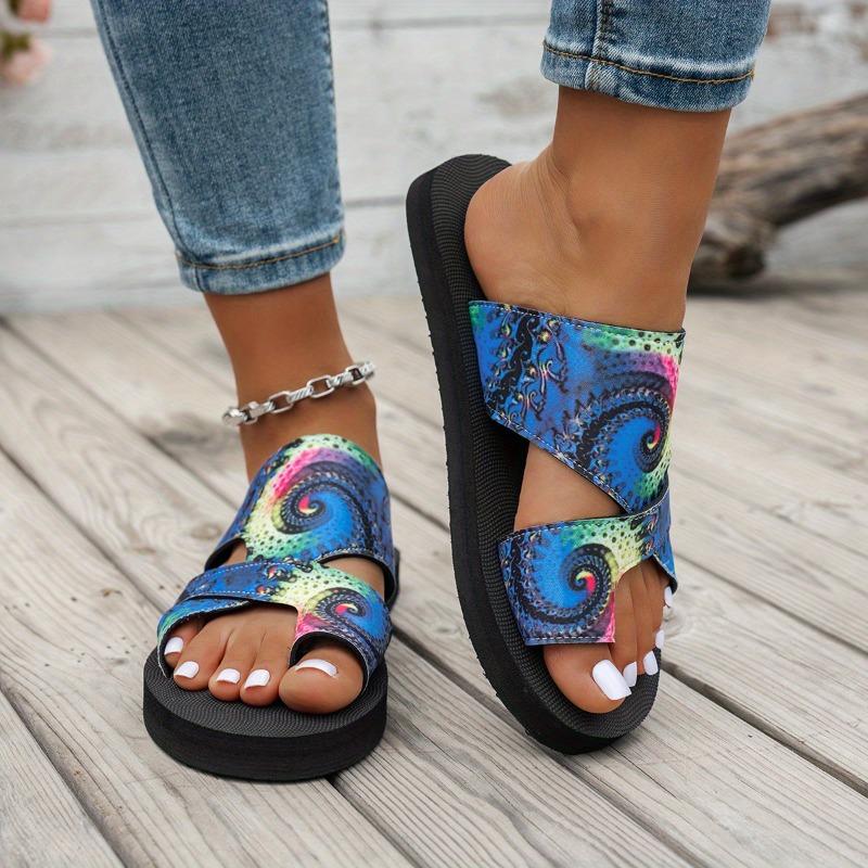 Women's Bohemian Greek Key Paisley Slip On Slippers
