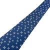 HERMES Business commute H All-over pattern silk tie Navy silk Used