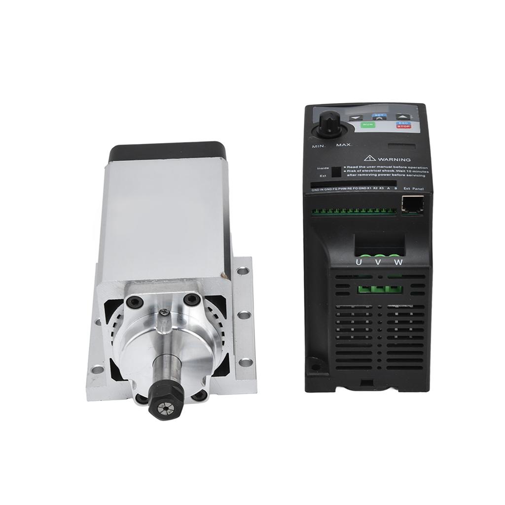 Luftgekühlter Spindelmotor-Kit 0,55 Nm 700 W Bürstenloser Motor und 600 W Antriebsinverter ER11A Spannzange AC 110V