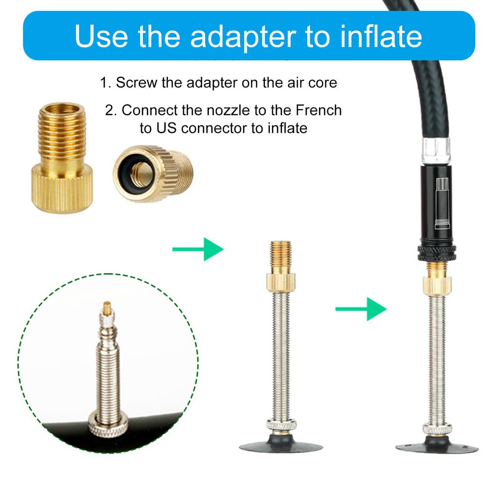 Road Bike Valve Adapter Bike Tire Valve Adapter Ball Pump Needles Inflation Nozzle Air Inflator Adaptor Bike Pump Tool