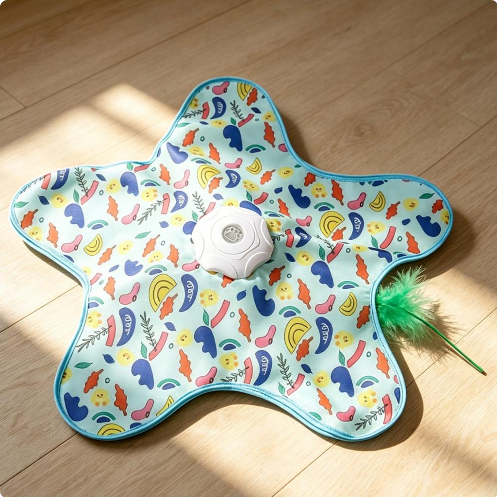 Automatic Hide and Seek Cat Toy Auto Sleep Function Interactive Hide and Seek Toy Automatic Cat Teaser 3 Speed Modes Low Noise