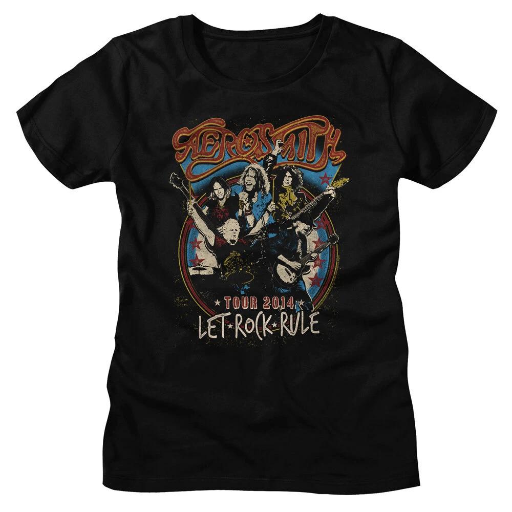 Aerosmith Aerosmith Let Rock Rule Tour 2014 Women s T Shirt Rock Band Merch S