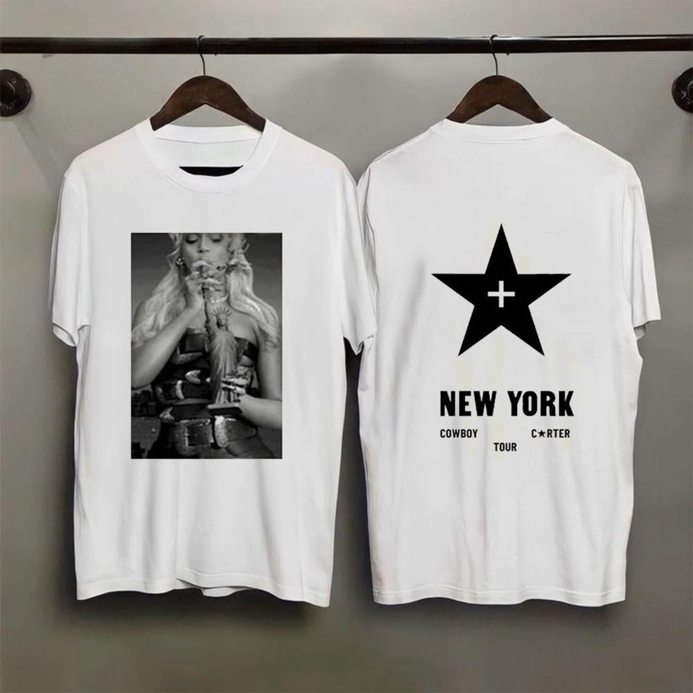 

NEW!!! NY Exclusive Beyonce Cowboy Carter Tour 2025 reprint Shirt, Gift for Fan. L