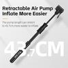 WEST BIKING Mini Bike Pump Aluminum Alloy Bicycle Hand Air Pump Tire Inflator Schrader Presta Valve MTB Road Cycling Pump