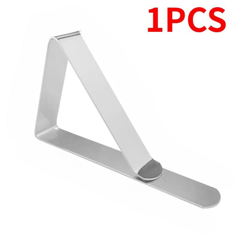 4-12 pezzi Morsetti per tovaglia in acciaio inossidabile Supporto per tovaglia per feste, matrimoni, passeggiate, tavoli da picnic, decorazioni