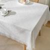 Rectangular Table Cover French Rustic Coffee Table Mat Interweaving Grid Tablecloth  Bedside Table