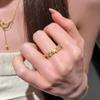 Retro Palace Style inlay diamonds Rings for women Light Luxury Fashion Adjustable Ring Party Wedding Fine Jewelry Opening