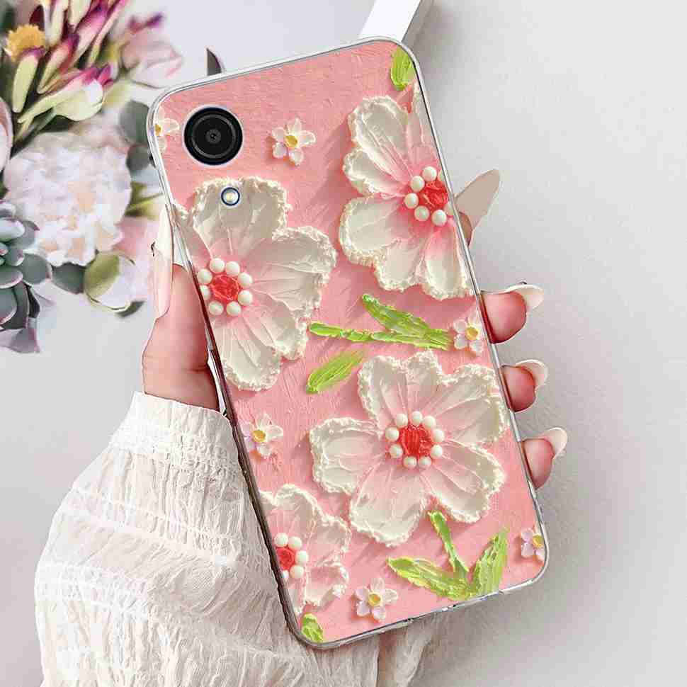 For Samsung A03Core Case Soft Silicone Cute Heart Painted Cover Case For Samsung Galaxy A03 Core SM-A032F TPU Fundas Capa
