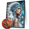 Fantasy Woman And Owl DIY Diamond Painting New 2024 Cross Stitch Mosaic Diamond Embroidery Sale For Home Decor Gift J3976