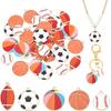 PH PandaHall Ball Charms - 40pcs 5 Styles, Metal Pendants for DIY Earrings Necklace Bracelet Crafts Jewelry Keychain Making