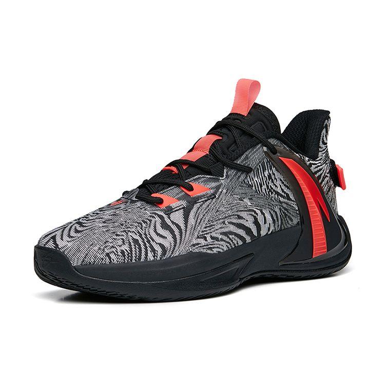 Anta Jump 2.0 Slip Resistant Durable Low Top Basketball Shoes Men sneakers White Black 112231606-5