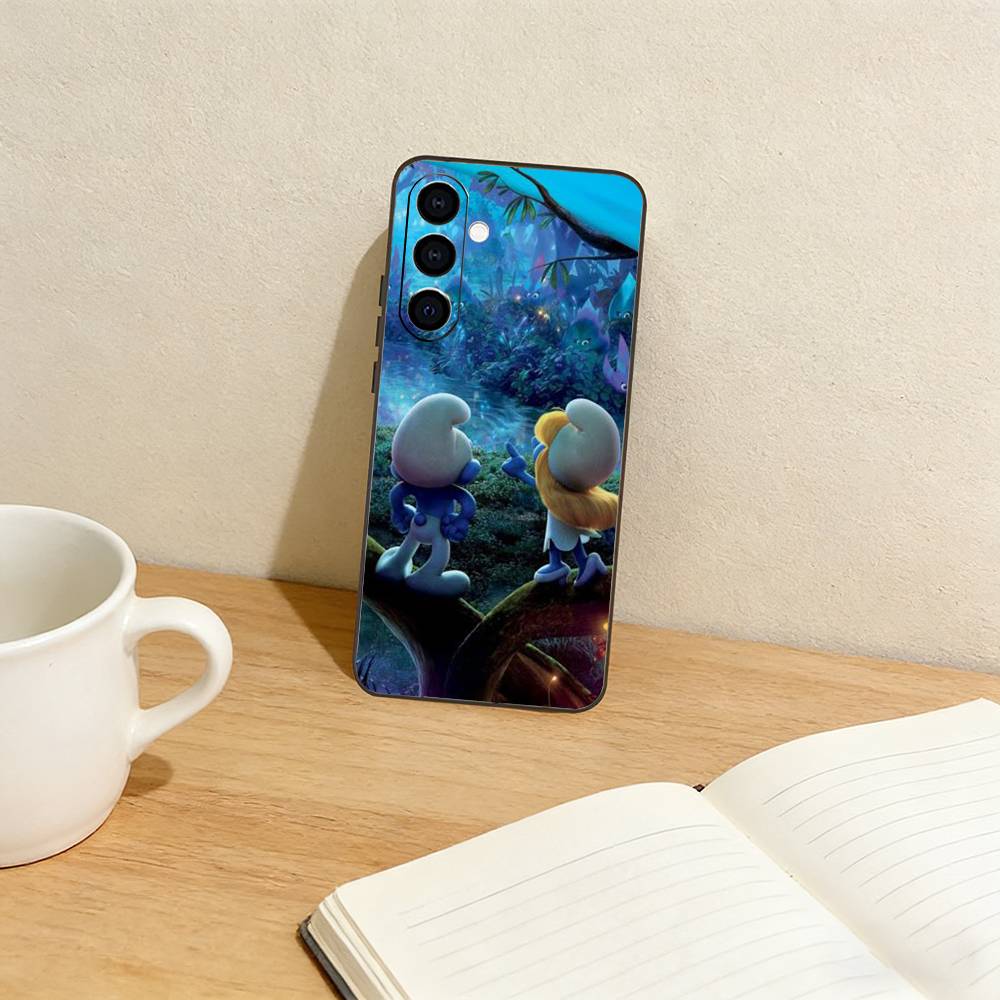 F-Funny family S-Smurfs-es Phone Case For Samsung Galaxy A73,A72,A71,A70,A53,A52,A51,Others Soft Black Cover