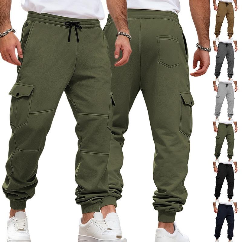 Pantalon cargo en polaire pour homme Pantalon jogger décontracté avec poches