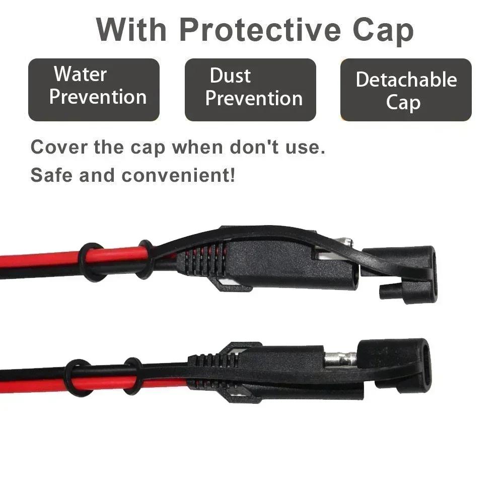 180cm SAE To SAE Quick-disconnect Extension Cable, 14AWG, Suitable For Camper Trailer Solar Panic Button Control Extension Cable