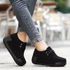 Fashion Cow Suede Platform Shoes Plush Warm Walking Shoes Women Winter Cotton Shoes Non-slip Mother Shoes