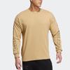 Adidas Letter Print Round Neck Pullover Sweatshirt Unisex Sweatshirt Khaki HM2696