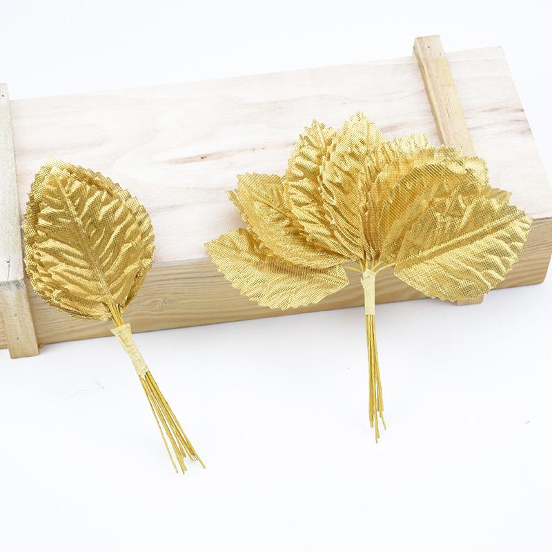 12 Pieces Vases for Home Decoration Accessories Scrapbooking Wedding Decorative Flowers Wreaths Silk Leaves Artificial Plants