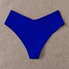 Wysokiej jakości bezszwowe damskie majtki kąpielowe typu trójkąt - Retro jednolity kolorowy strój plażowy