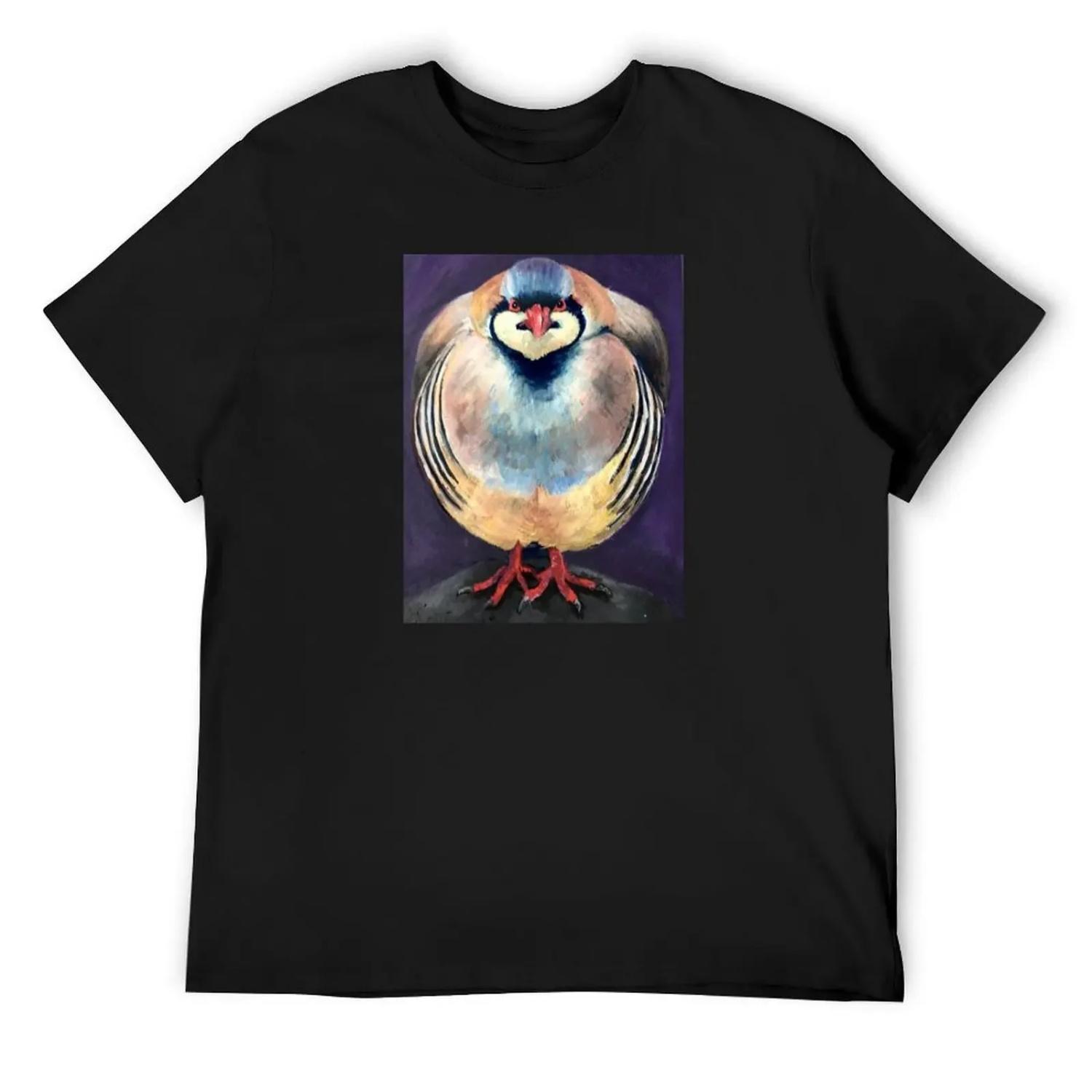 A handpainted Chukar Partridge on black watercolor paper XXXXXL разноцветный