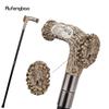Silver Resin Wolf Tree Root Head Walking Cane Fashion Decorative Steel Stick Gentleman Elegant Cosplay Cane Knob Crosier 94cm