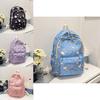 Cartoon Hello Kitty Nylon Student Backpack For Girls With Lightweight Design And Large Capacity For School And Travel