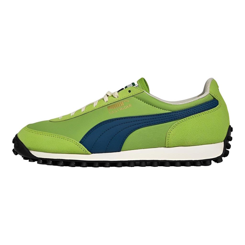 Puma Fast Rider Fabric Mesh Suede Sneakers Unisex Sneakers Blue Green 371082-06