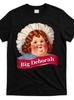 Delightful Dedebo "Classic Design T-Shirt - Famous Fat Doll Image with Hat, Blac